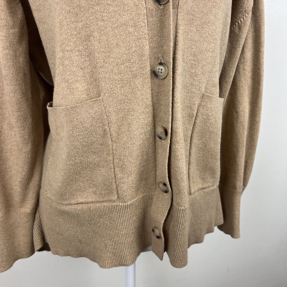 Cabi Sweater Women Small Camel Brown Button Up B-Side Cardigan Cotton Style 3711 - Picture 8 of 14